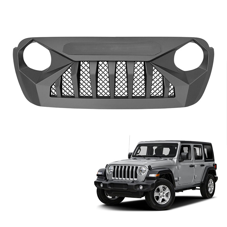 Grill with light bar for Jeep Wrangler 2018+