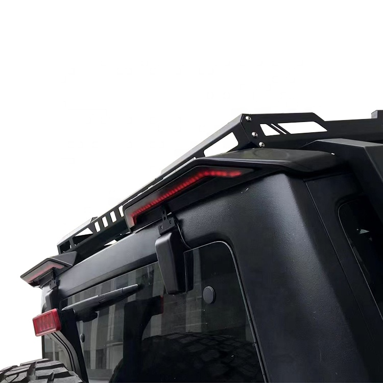 4x4 Auto LED Tail Light Roof Spoiler Wings with Brake Turning Light Rear Spoiler for Wrangler JL JK Gladiator JT Pickup Truck