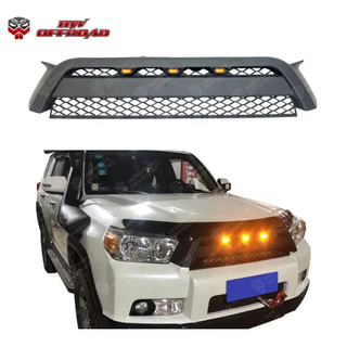 ABS Material Car Grill For 4 Runner 2012-2016 High Quality Front Bumper Automotive Black Frame Grille With LED Lights