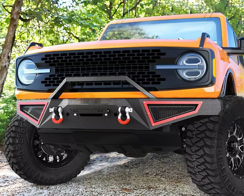 Full Width Front Bumper with Winch Plate Bull Bar Rear Bumper for Bronco Bumper 2021 2022 2023 4x4 Accessories
