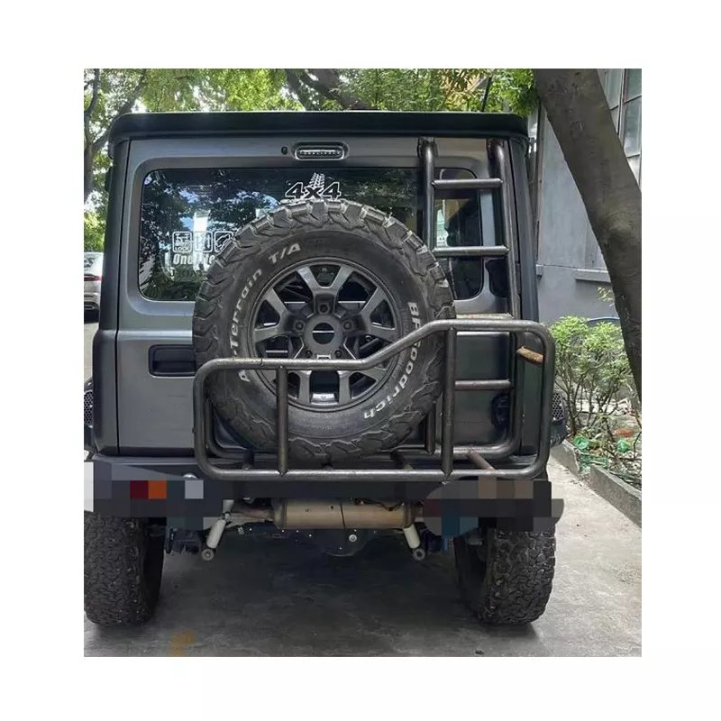 Offroad Accessories Spare Tire Trim Rear Gate Rack with Rear Ladder for Jimny JB74 JB64 2019+