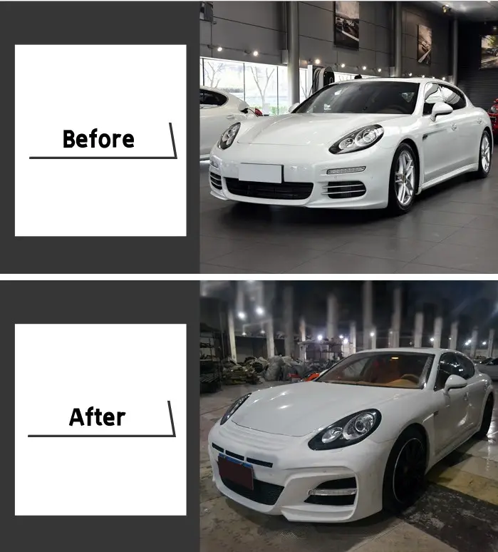 HW car modification update to FAB design wide body Bumper rear bumper spoiler for Porsche Panamera 970.2 2014-2016