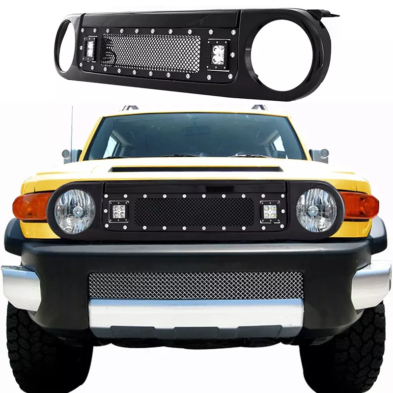 Exterior Accessories Front Grille with LED Lights for FJ Cruiser 2007-2020