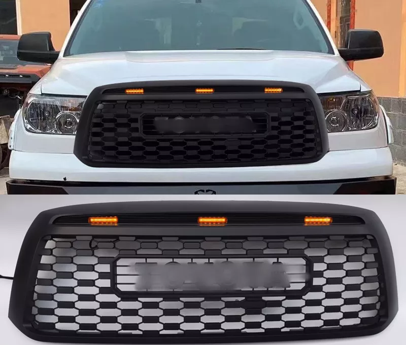 Car accessories front grille with amber light for tundra 2010