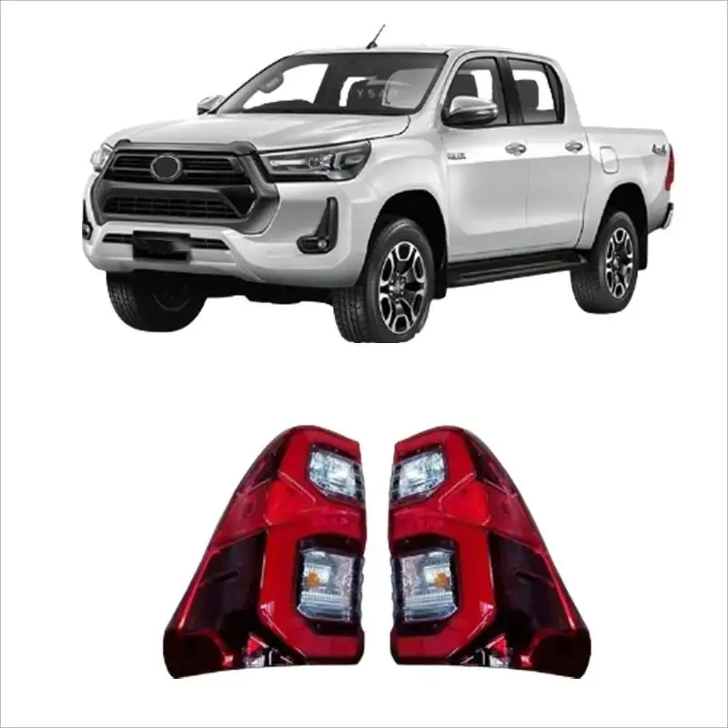 Exterior Accessories RedSmoke Black LED Tail Lamp Rear Light for Hilux Revo Rocco 2015+