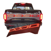 2018 -2020 ABS Rear Door Applique Trim Panel Cover for F150 Tailgate Plate Badge Door Strip Decoration with led LightPickup
