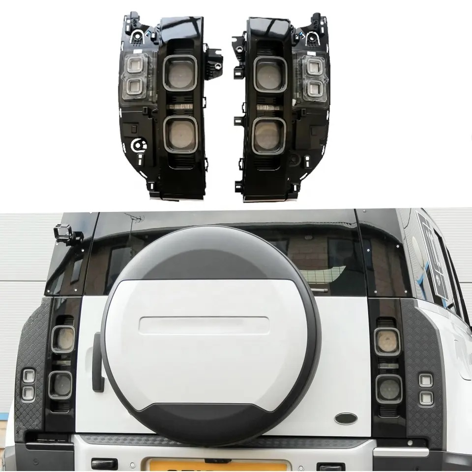 HW 4x4 Offroad Car Smoked Led Tail Lights Rear lamps Warning Light for