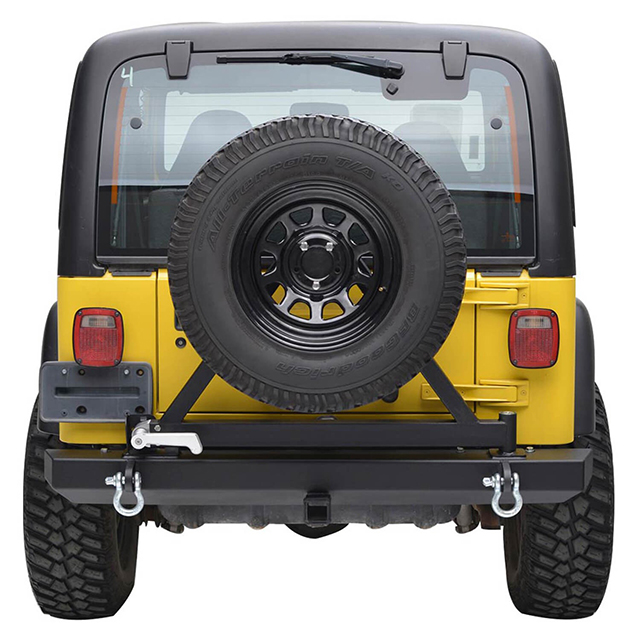 87-06 Jeep Wrangler YJ/TJ Classic Rear Bumper with Tire Carrier for Jeep Wrangler TJ
