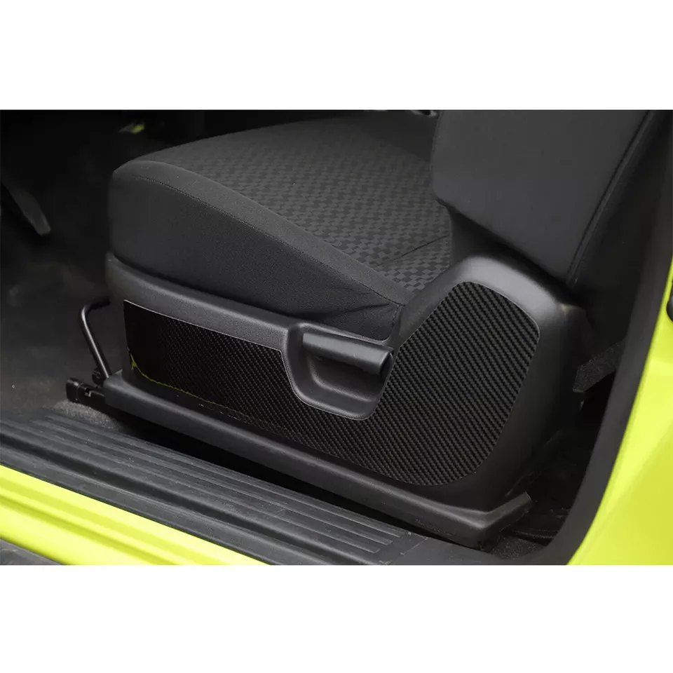 Carbon Fiber Style Car Front Seat Side Panel Decoration Cover Stickers For Suzuki Jimny JB64 JB74 2019+