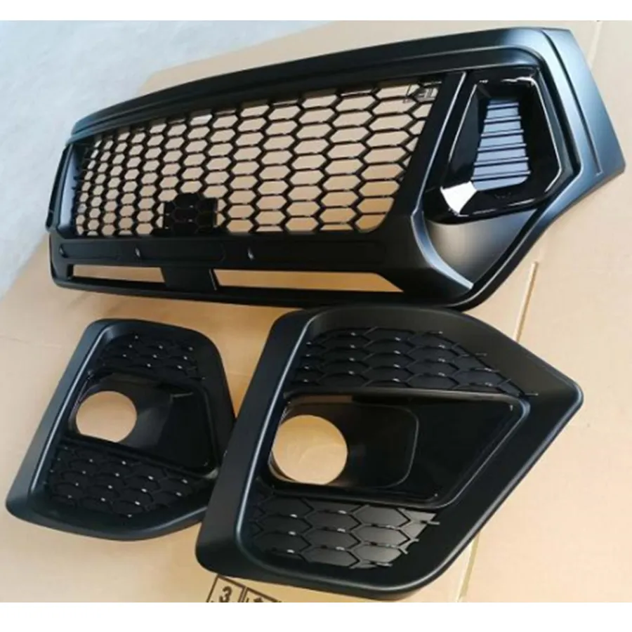 ABS Car Grille Fog Lights Front Grilles Cover Accessories For Hilux Rocco 2019 2020