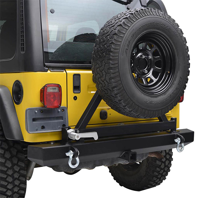 87-06 Jeep Wrangler YJ/TJ Classic Rear Bumper with Tire Carrier for Jeep Wrangler TJ