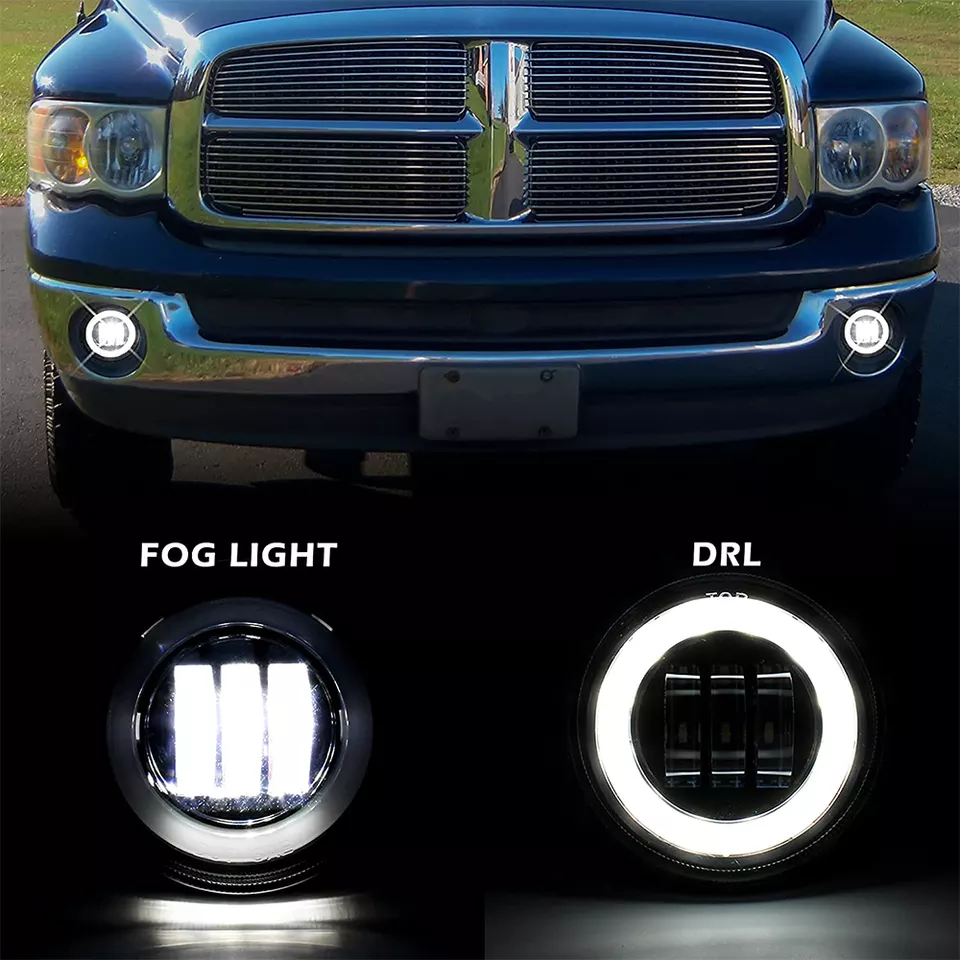 Driving Fog Lamps Accessories With Daytime Running Lights For 1994-2002 Ram 1500 2500 3500