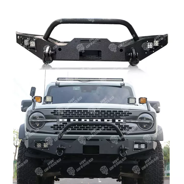 Front Bumper with LED Light for Bronco Bumper 2021 2022 Accessories 4x4
