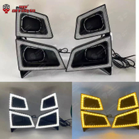 NEW HW4x4 offroad Car LED DRL Day Running Light Fog Lamp Cover Yellow Turn Signal For Dmax 2020