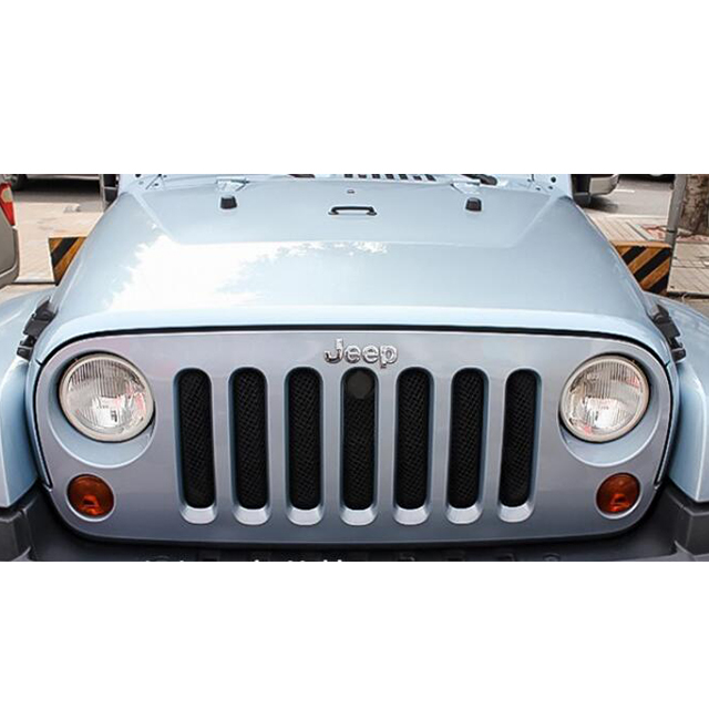 Jeep Jk Wrangler 3D Mesh Grille (Black) Material: Stainless Steel With or without Lock Hole for Jeep Wrangler JK