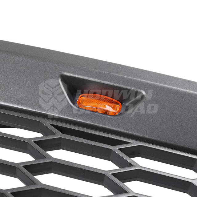 Matte Black Or Grey Abs Grille With Amber Led Lights; Dood Letters With"F" & "R" Letters 