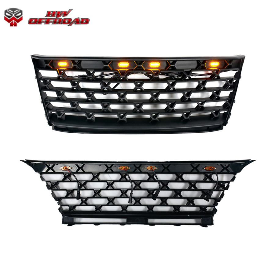 Car Bumper Grille With Amber Lights For Fortuner 2021+ Front Grille
