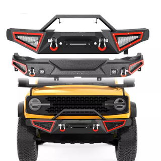 Full Width Front Bumper with Winch Plate Bull Bar Rear Bumper for Bronco Bumper 2021 2022 2023 4x4 Accessories