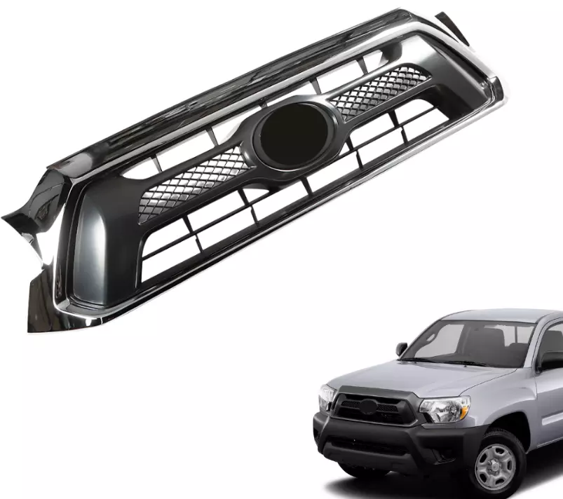Car Grille with Chrome Shell and Painted Insert Black 2012 - 2015 Front Grill For Tacoma pickup