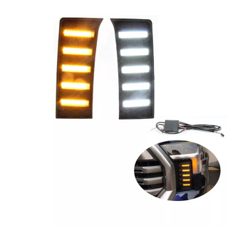 LED Daytime Running Light Yellow Turn Signal Relay Waterproof 12V DRL Fog Lamp Decoration for Tundra 2022 2023