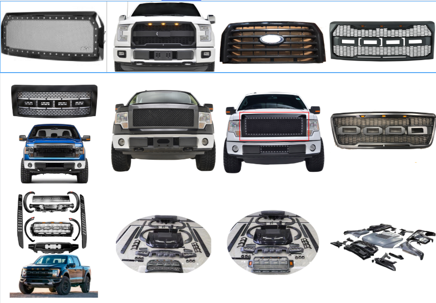 2015-2017 Front Hood Bumper Upper Mesh Grille for F150 Grill with Led Offroad Car Accessories