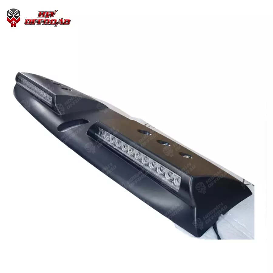 ABS Black Auto Exterior Accessories Front Spoiler with leds Roof Light Top Lamp For Ranger 2012-2021 T6 T7 T8
