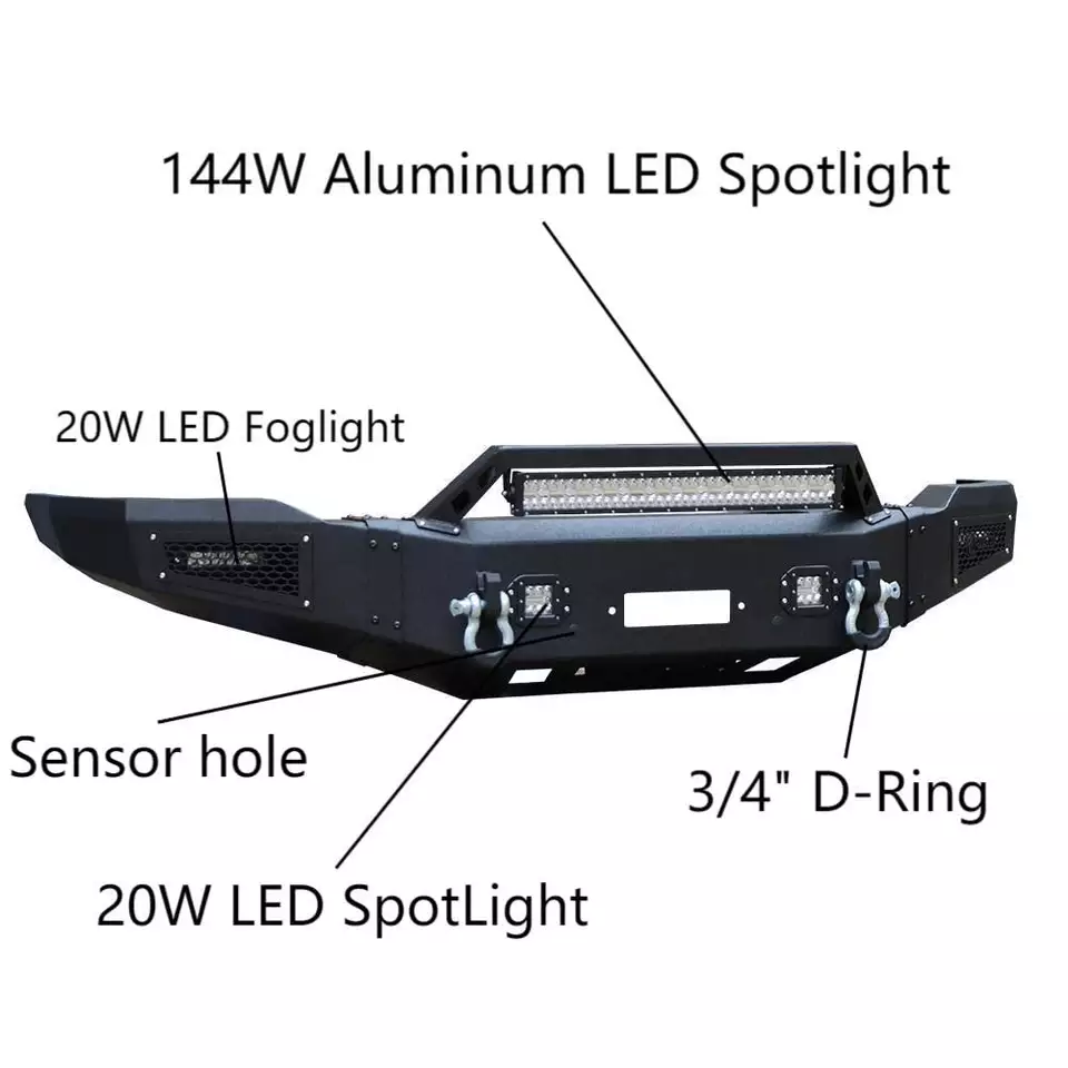 4x4 accessories off road auto front bumper car bumper for ram 1500 2019-2021