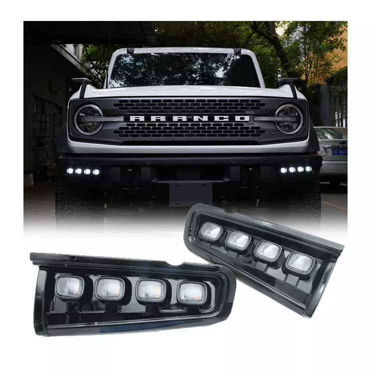 Front Bumper Fog Light LED KIT for Bronco DRL Light 2021 2022 2023 Accessories Lighting