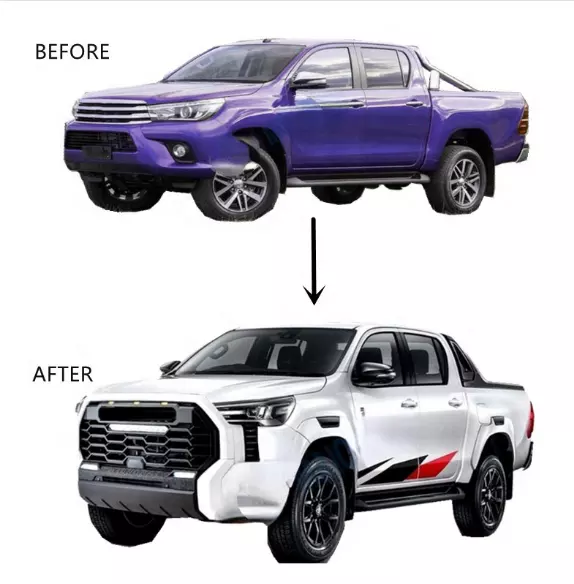 Pickup 4x4 Car Accessories Body Kits Facelift For Hilux 2016+ To Tundra 2022