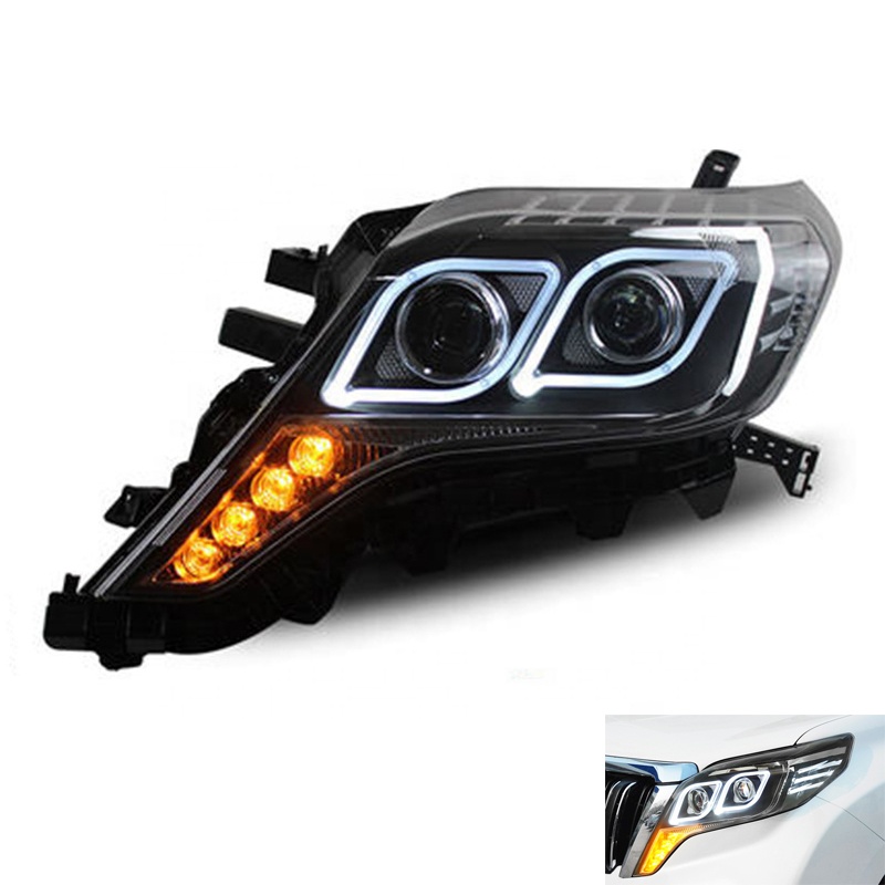 HW 4X4 Offroad Car LED Headlights Front Lamps For Land Cruiser Prado 2014-2017
