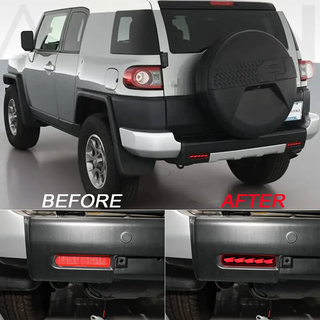 Exterior Accessories Red Smoked LED Rear Brake Light Sequential Turn Signal Lamps for FJ Cruiser 2007-2021