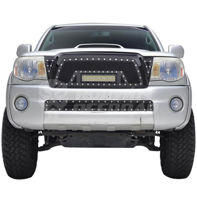 Cutout Black Stainless Steel Wire Mesh Grille for TACOMA 12-15