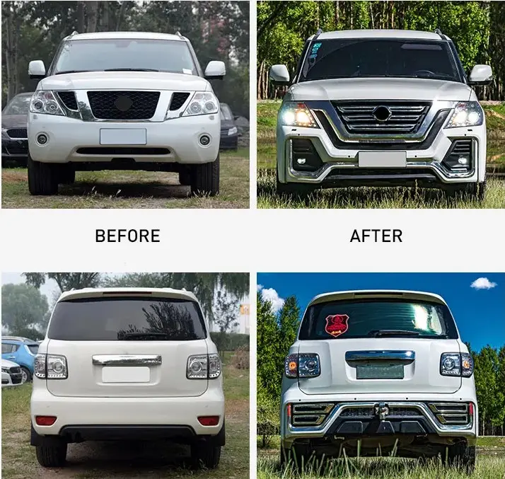 NEW y62 facelift upgrade to 2022 body kit front rear bumper assembly for Patrol Y62 2010-on
