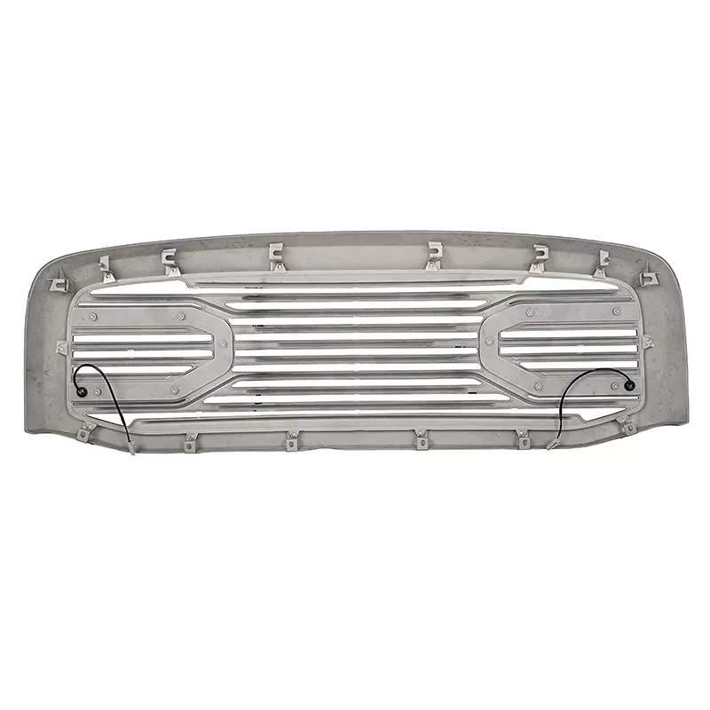 Matte Black Big Horn Horizontal Style Front Bumper Grille With Lights for Ram 1500 2006-2008