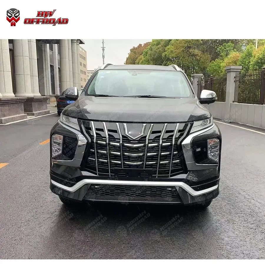 ABS Auto Exterior Accessories Upper Facelift Racing Grills Front Hood Bumper Grill For Montero Sport 2020+