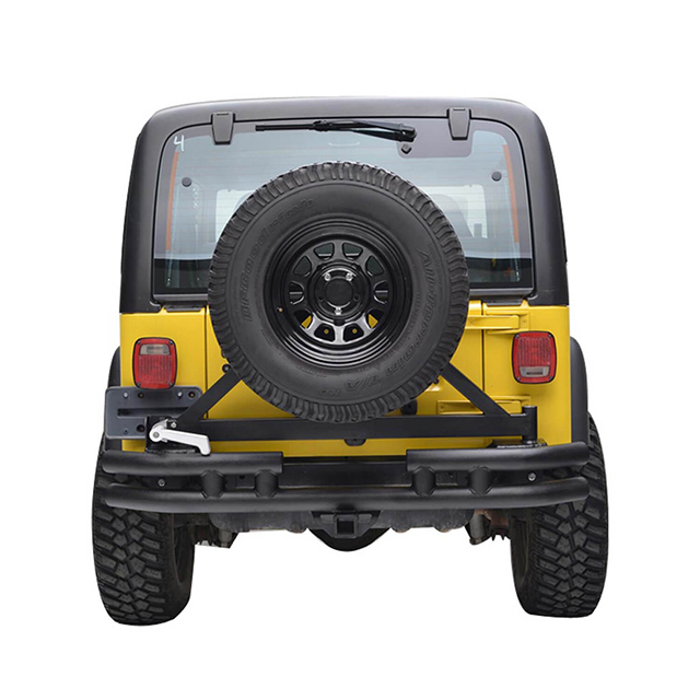 87-06 Jeep Wrangler YJ/TJ Fat Tube Rear Bumper with Tire Carrier for Jeep Wrangler TJ