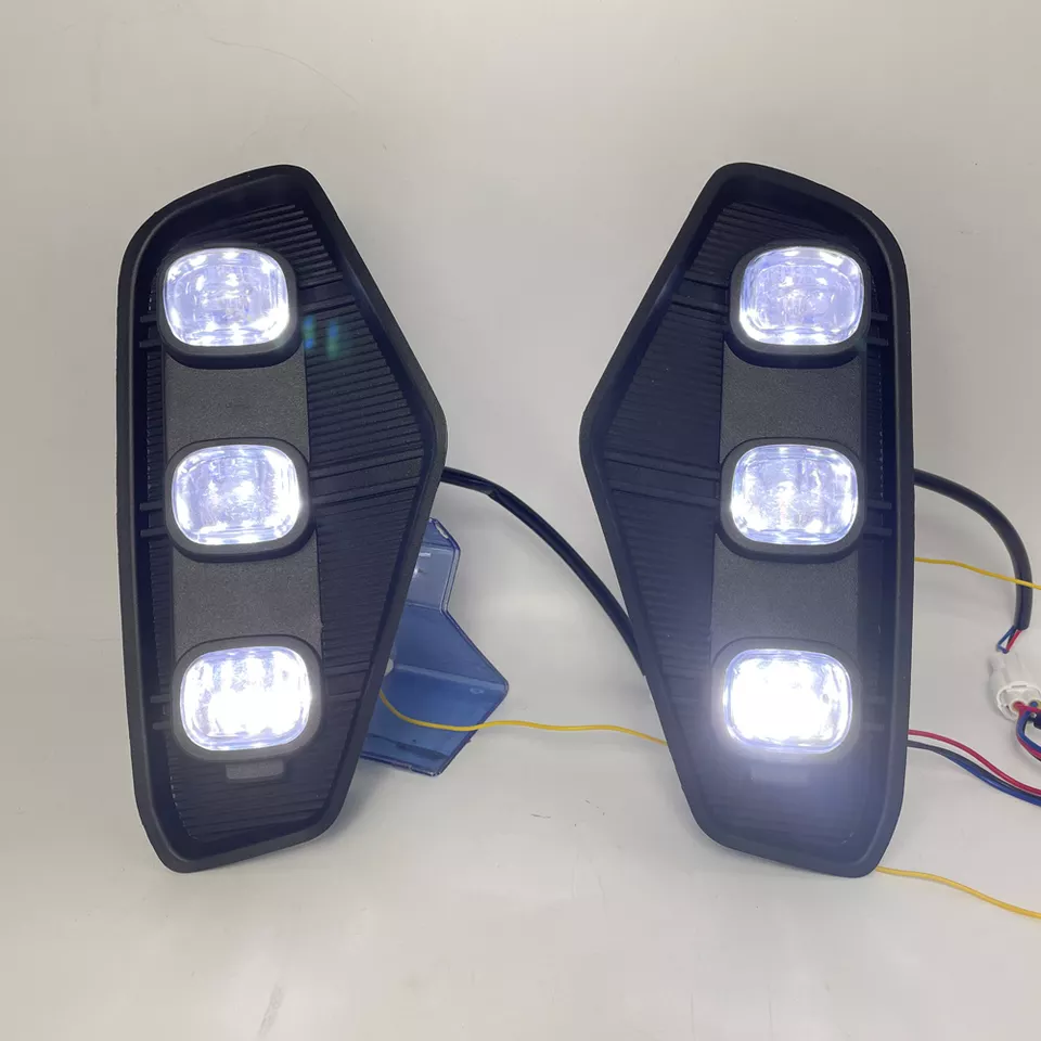 HW 4x4 Car LED DRL Daytime Running Lights Fog Lights For Navara NP300 2021+