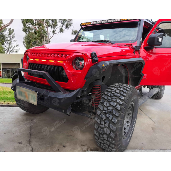 Grill for Jeep Wrangler JL 2018 with Leds